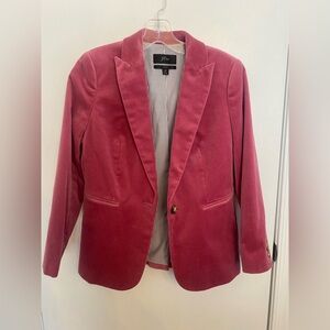 J. Crew Pink Parke Velvet Blazer